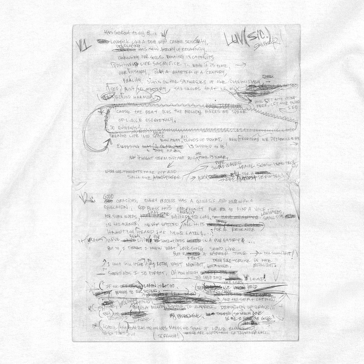 'Luvsic 1' Lyrics Black Tee XXL と 帽子のセット Luvsic 1' Lyrics Black Tee XXL 日本未発売 NEW ARRIVAL