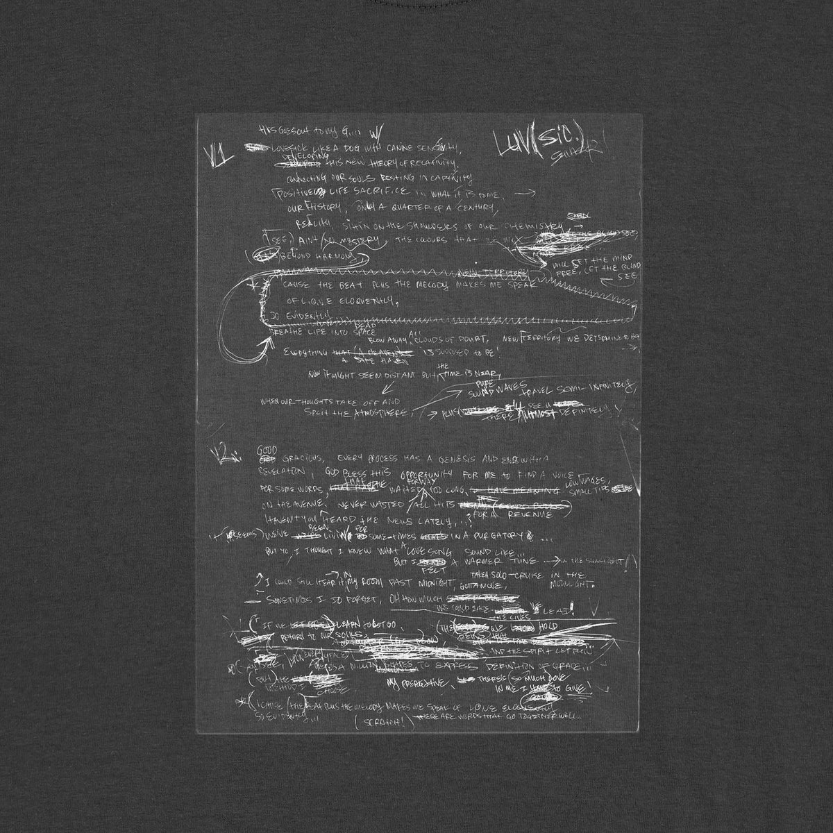 'Luvsic 1' Lyrics Black Tee XXL と 帽子のセット Luvsic 1' Lyrics Black Tee XXL と 帽子のセット Luvsic 1' Lyrics