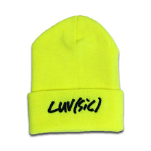 Load image into Gallery viewer, LUV(SIC)- NEON YELLOW Beanie